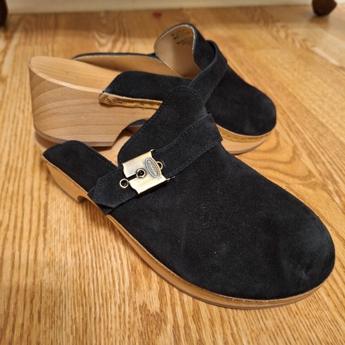 Scholls clog black suede - clog,